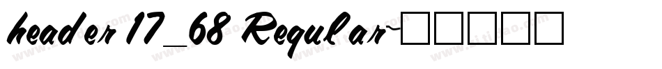 header 17_68 Regular字体转换
